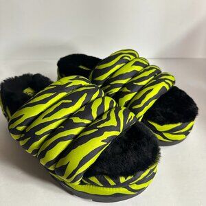 UGG Neon Zebra Print Slippers